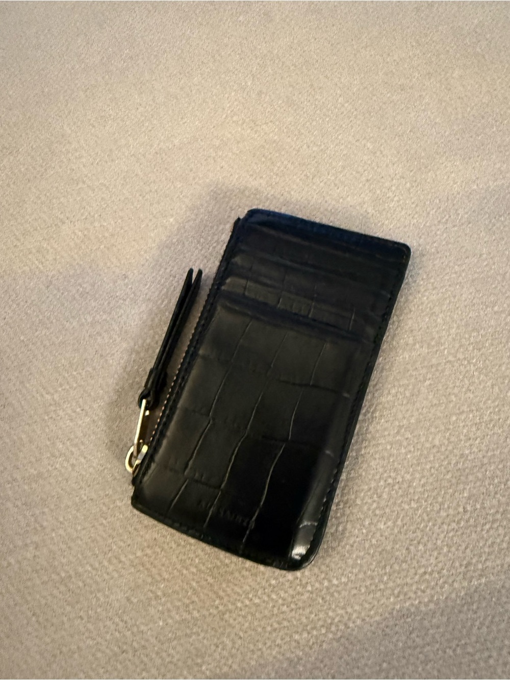 All saints multi card wallet snake skin black